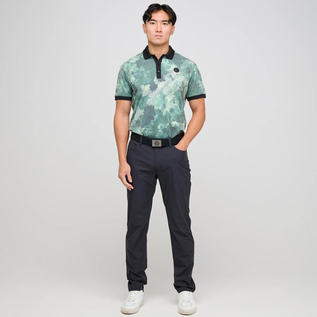 Marsh is a Breathable short sleeve golf shirt for Men in the color Jungle Green(2)