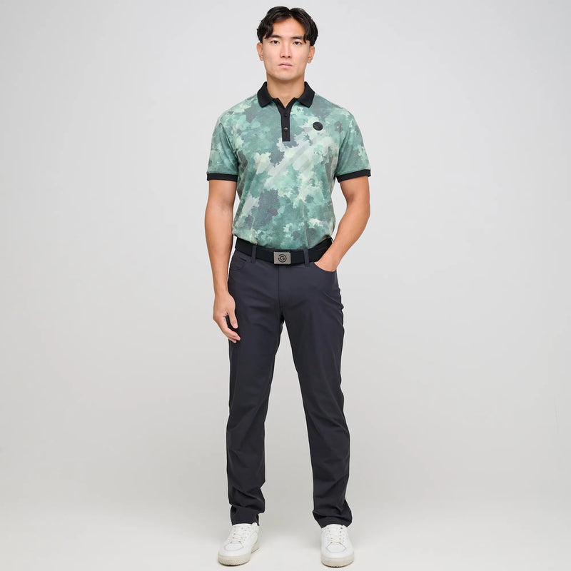 Marsh is a Breathable short sleeve golf shirt for Men in the color Jungle Green(2)