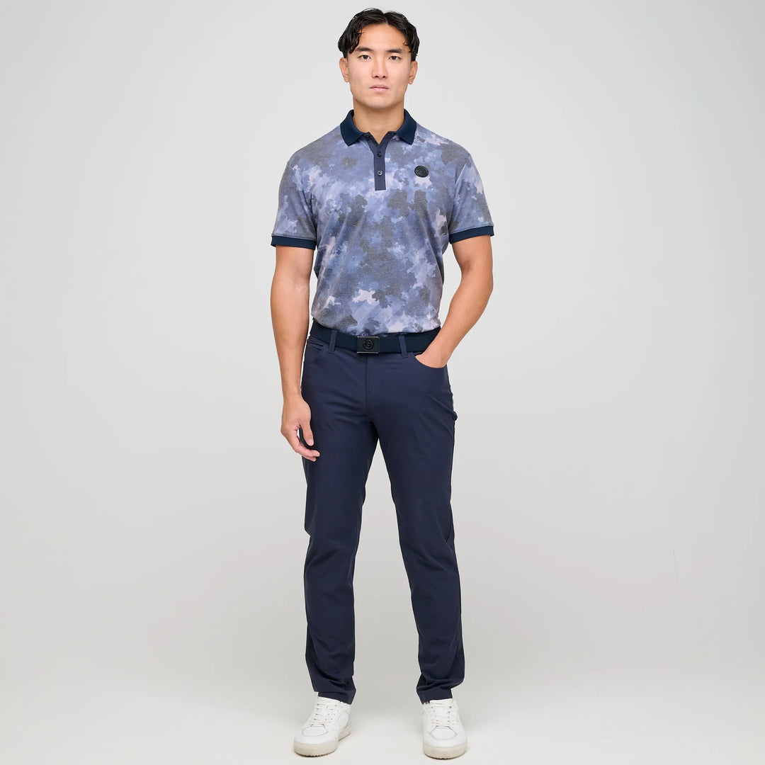 Marsh is a Breathable short sleeve golf shirt for Men in the color Navy(2)
