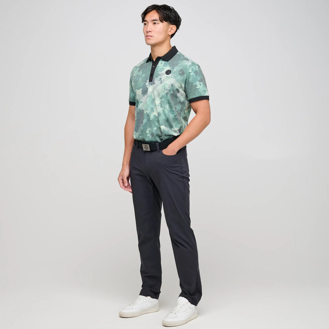 Marsh is a Breathable short sleeve golf shirt for Men in the color Jungle Green(3)