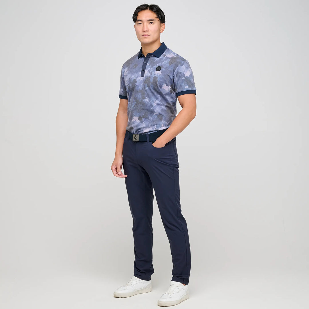 Marsh is a Breathable short sleeve golf shirt for Men in the color Navy(3)