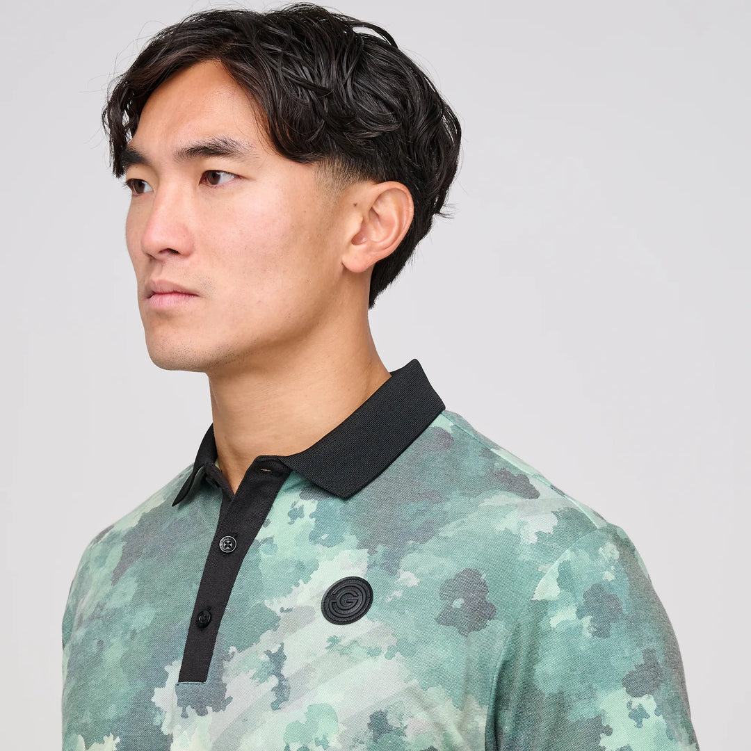 Marsh is a Breathable short sleeve golf shirt for Men in the color Jungle Green(4)