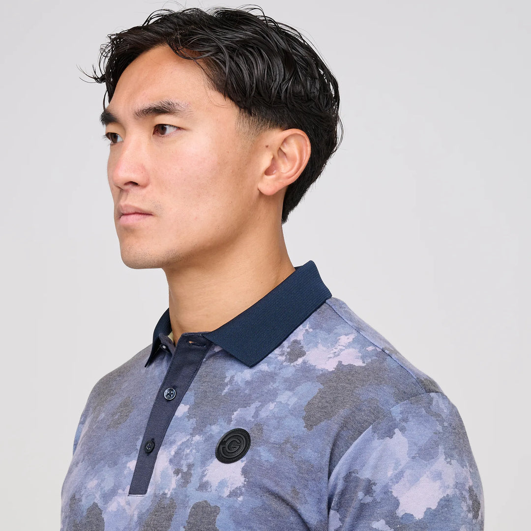 Marsh is a Breathable short sleeve golf shirt for Men in the color Navy(4)