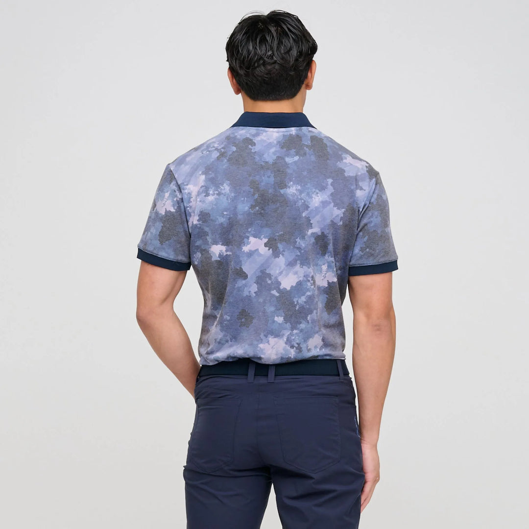 Marsh is a Breathable short sleeve golf shirt for Men in the color Navy(5)