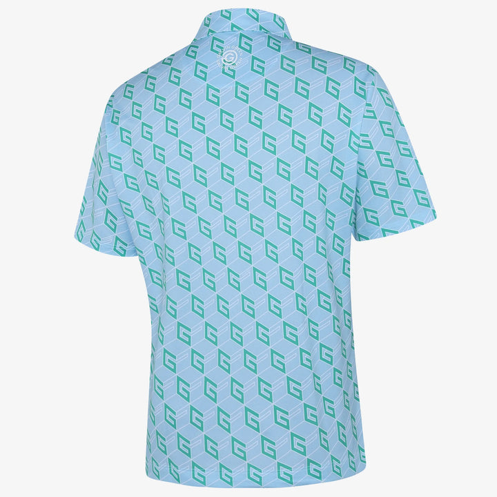 Martinez is a Breathable short sleeve golf shirt for Men in the color Crystal Blue/Green(6)