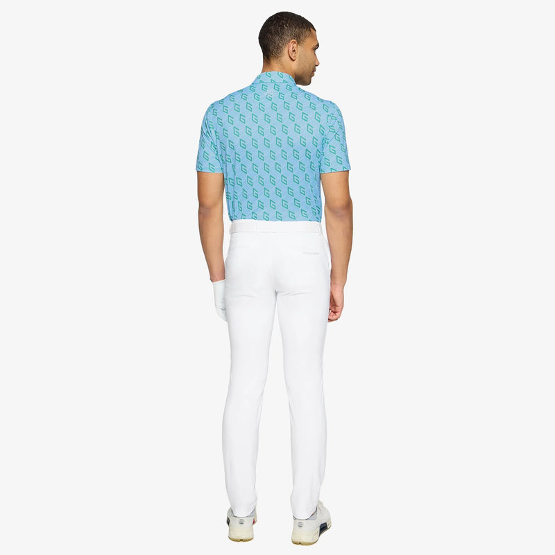 Martinez is a Breathable short sleeve golf shirt for Men in the color Crystal Blue/Green(5)