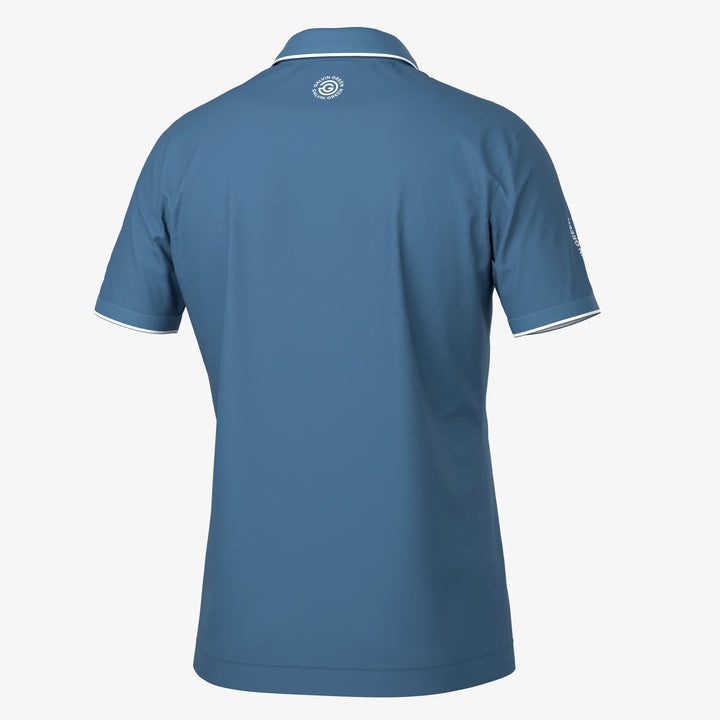 Marty is a Breathable short sleeve golf shirt for Men in the color Moonlight Blue(7)