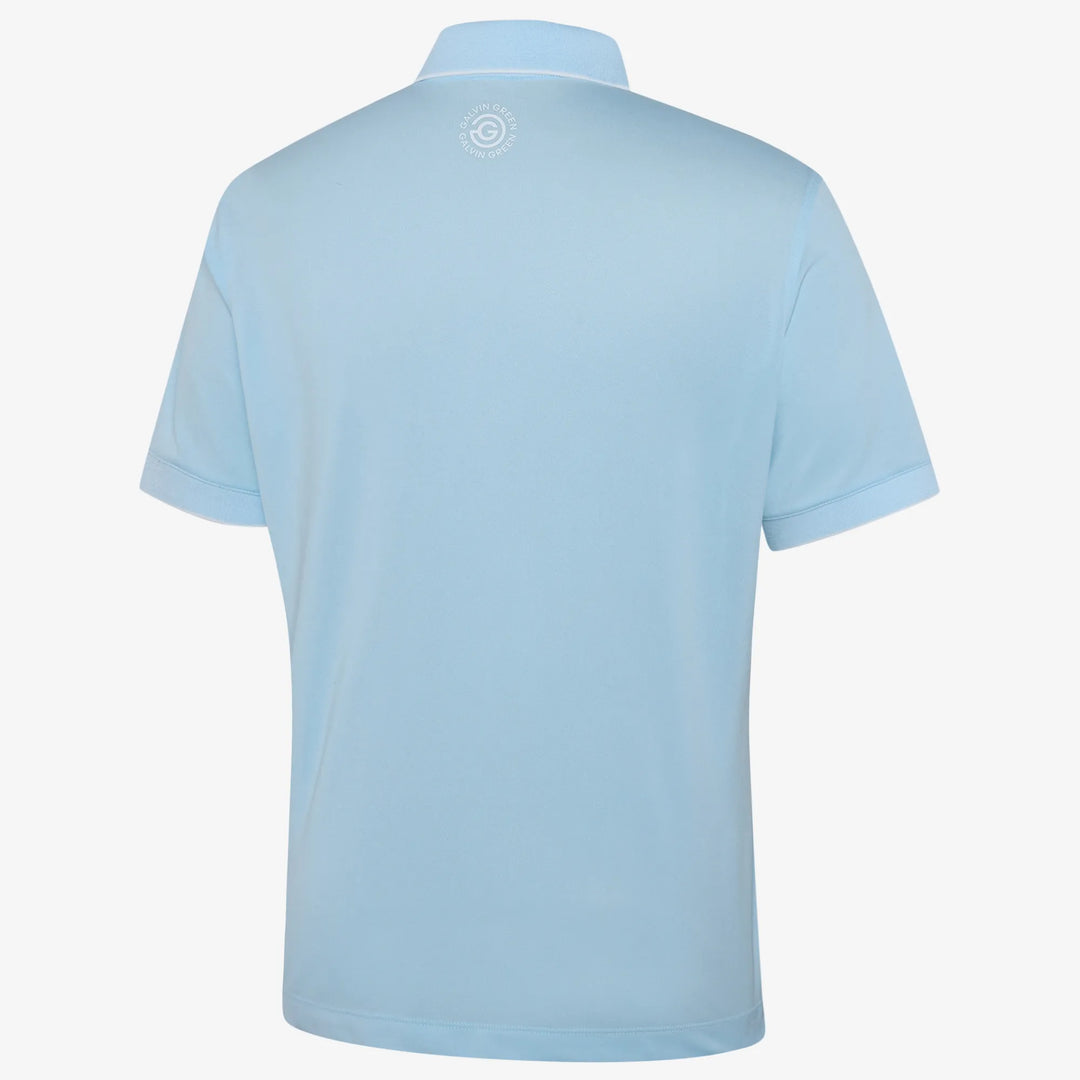 Marty TOUR is a Breathable short sleeve golf shirt for Men in the color Crystal Blue(2)