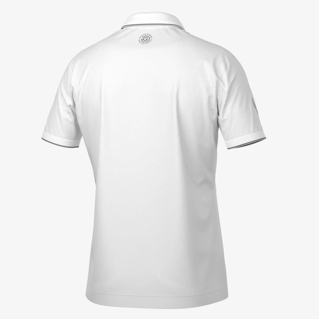 Marty TOUR is a Breathable short sleeve golf shirt for Men in the color White(2)