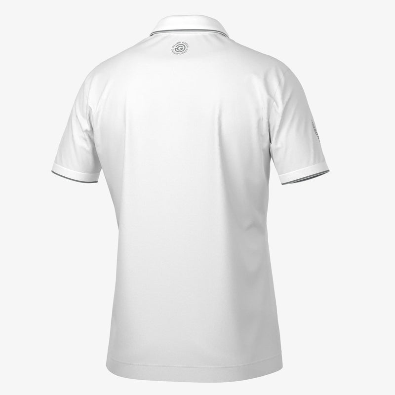 Marty TOUR is a Breathable short sleeve golf shirt for Men in the color White(2)