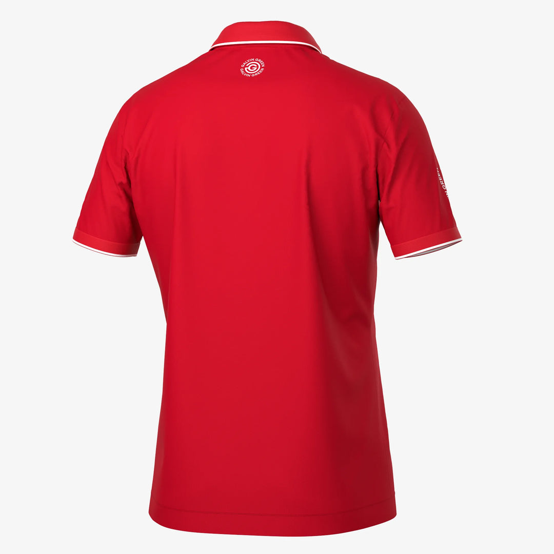 Marty TOUR is a Breathable short sleeve golf shirt for Men in the color Red(2)