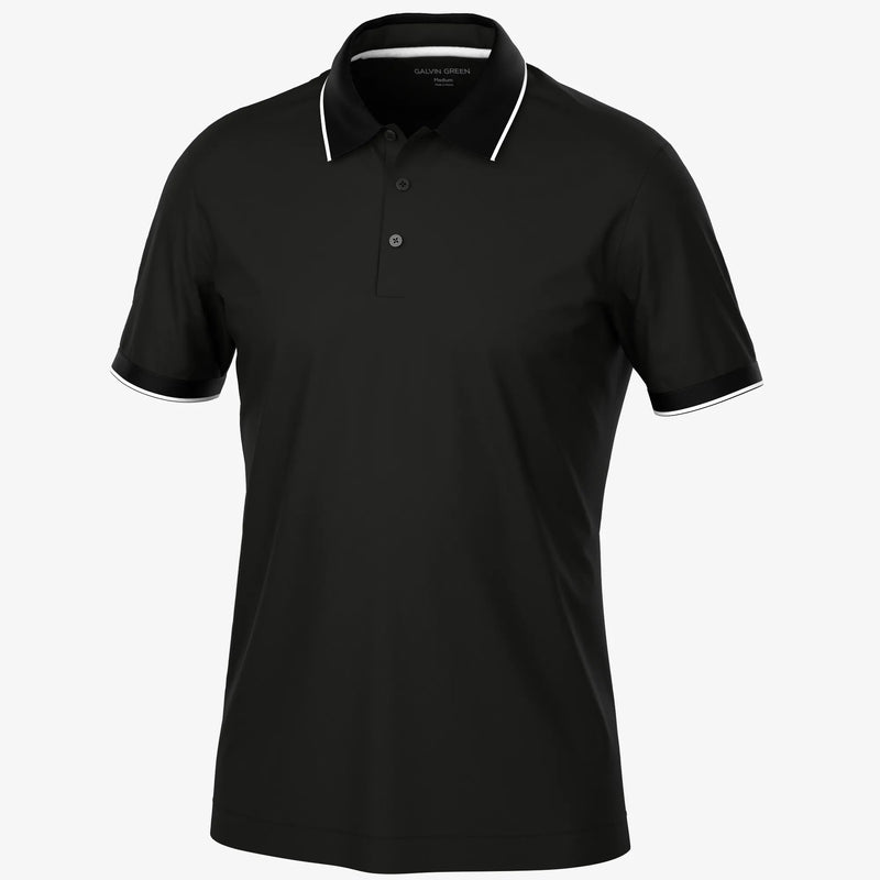 Marty is a Breathable short sleeve golf shirt for Men in the color Black(0)
