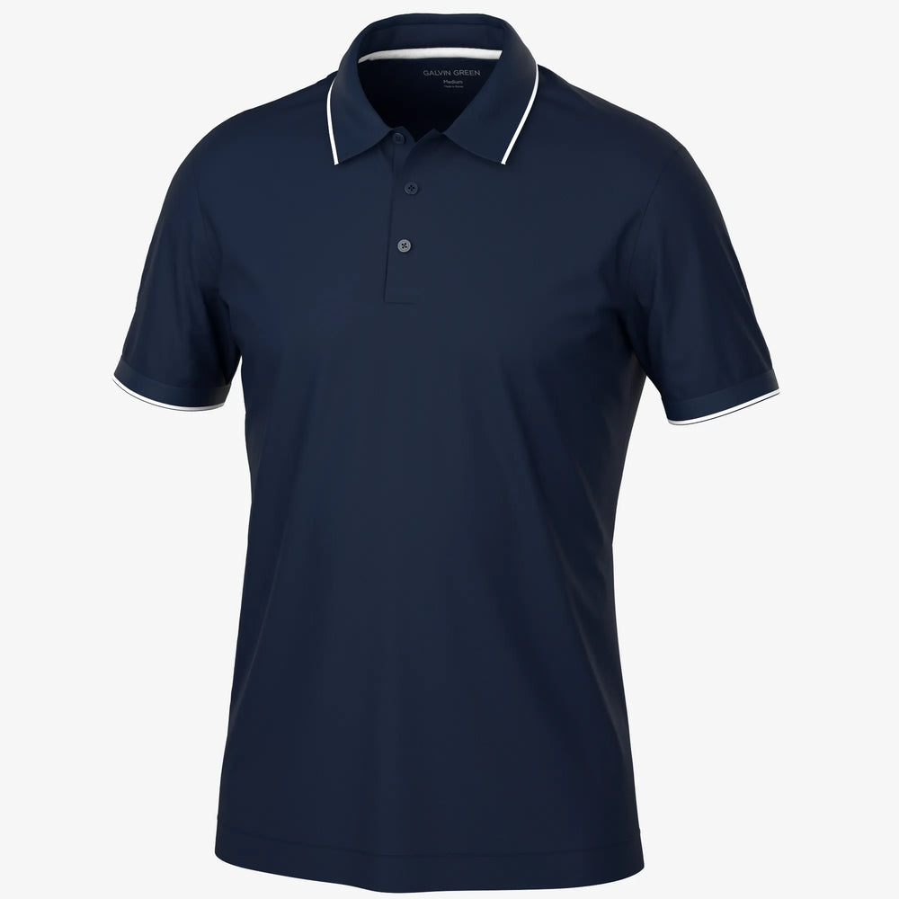 Marty is a Breathable short sleeve golf shirt for Men in the color Navy(0)