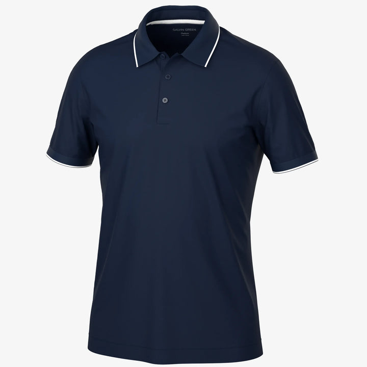 Marty is a Breathable short sleeve golf shirt for Men in the color Navy(0)