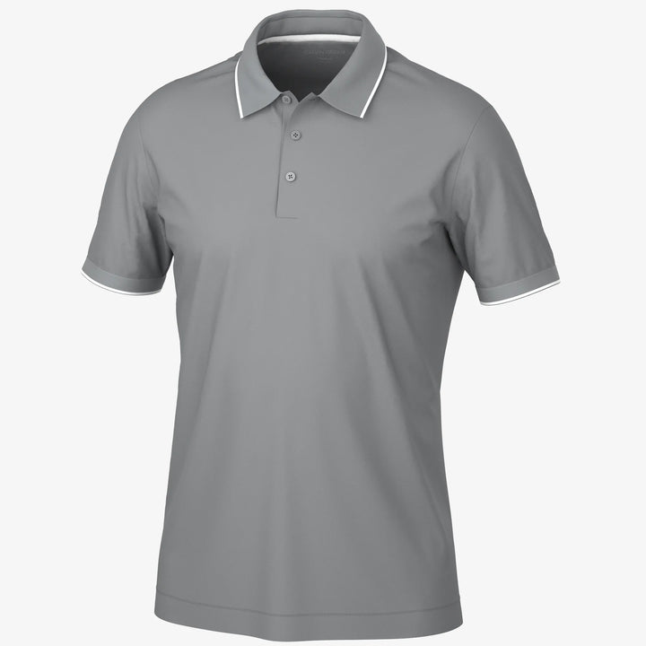 Marty is a Breathable short sleeve golf shirt for Men in the color Sharkskin(0)