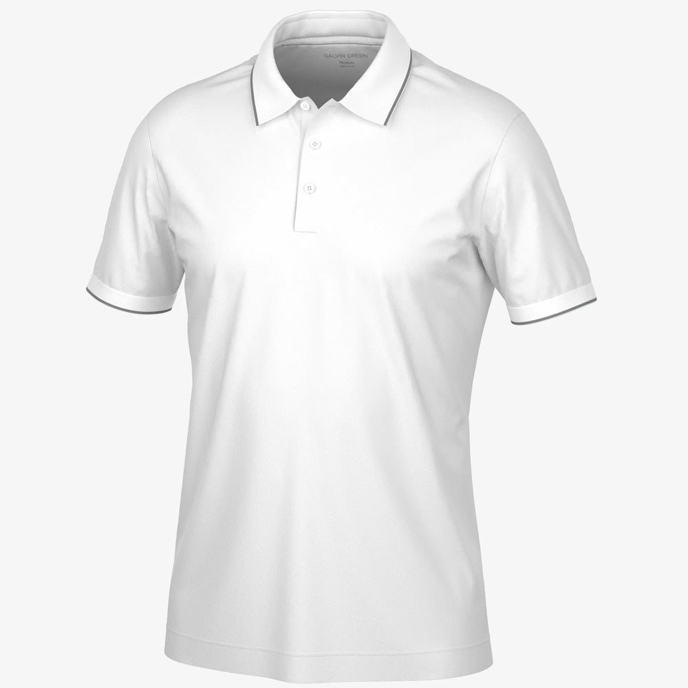 Marty is a Breathable short sleeve golf shirt for Men in the color White(0)