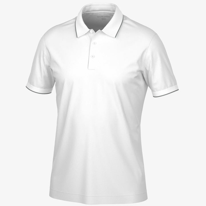 Marty is a Breathable short sleeve golf shirt for Men in the color White(0)
