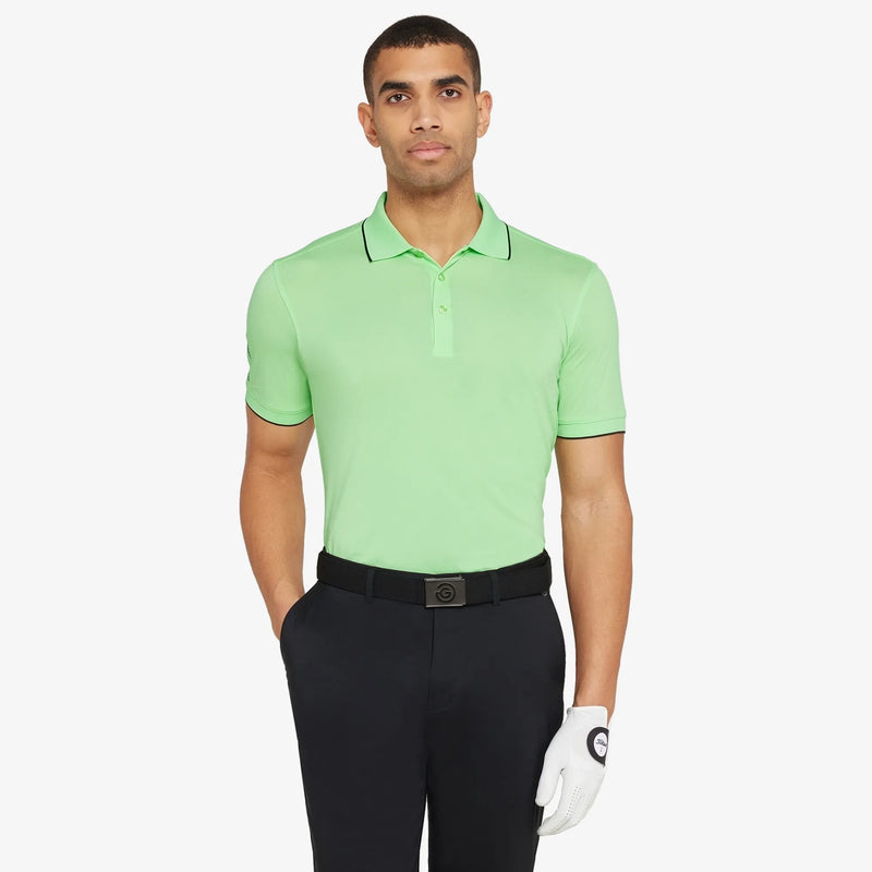 Marty is a Breathable short sleeve golf shirt for Men in the color Fresh Green(1)