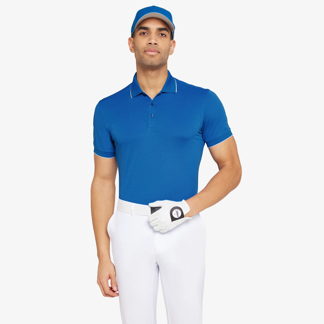 Marty is a Breathable short sleeve golf shirt for Men in the color Royal Blue(1)
