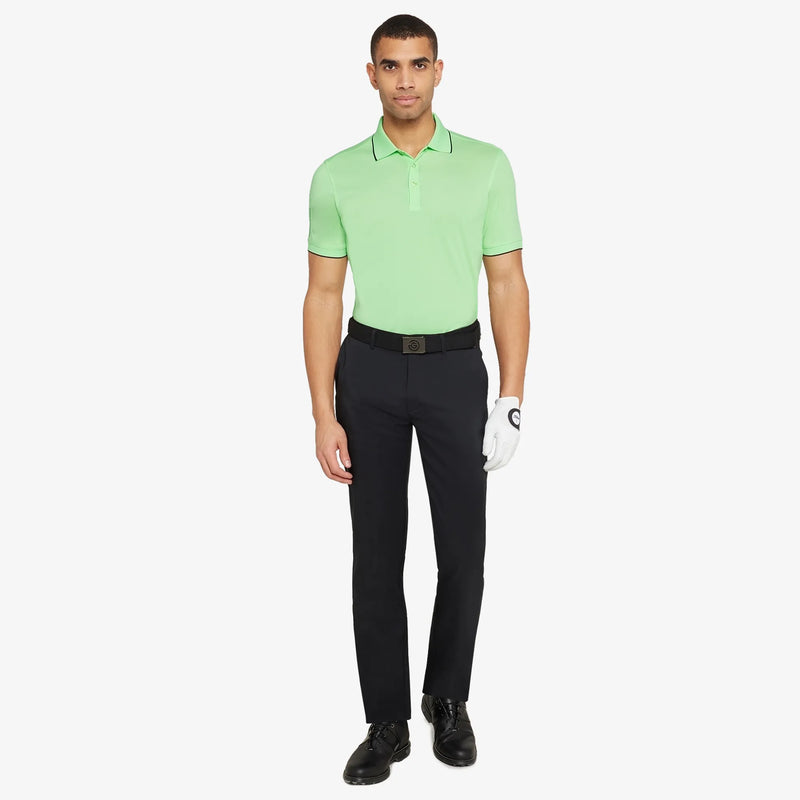 Marty is a Breathable short sleeve golf shirt for Men in the color Fresh Green(2)