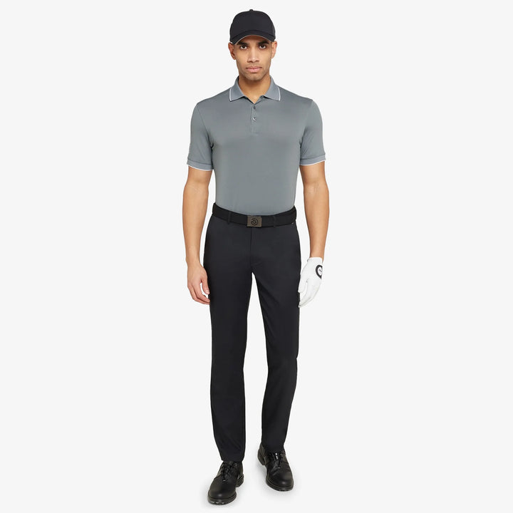 Marty is a Breathable short sleeve golf shirt for Men in the color Sharkskin(2)