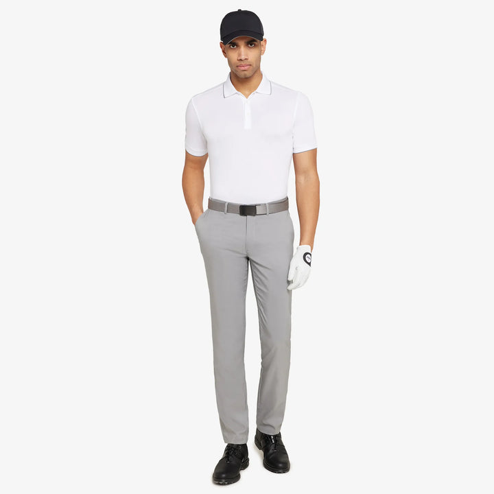 Marty is a Breathable short sleeve golf shirt for Men in the color White(4)