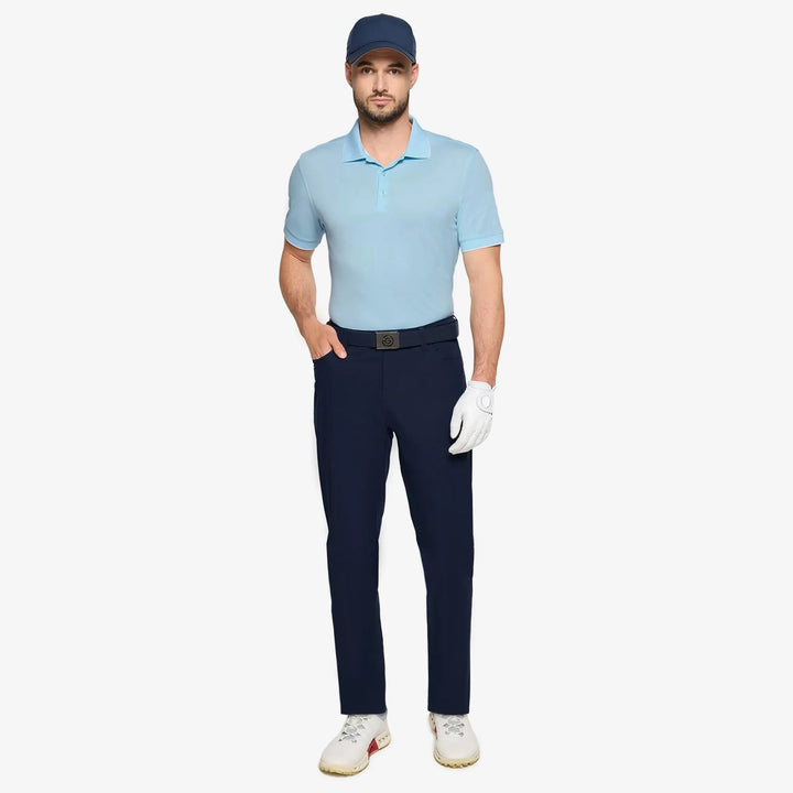 Marty is a Breathable short sleeve golf shirt for Men in the color Crystal Blue(2)