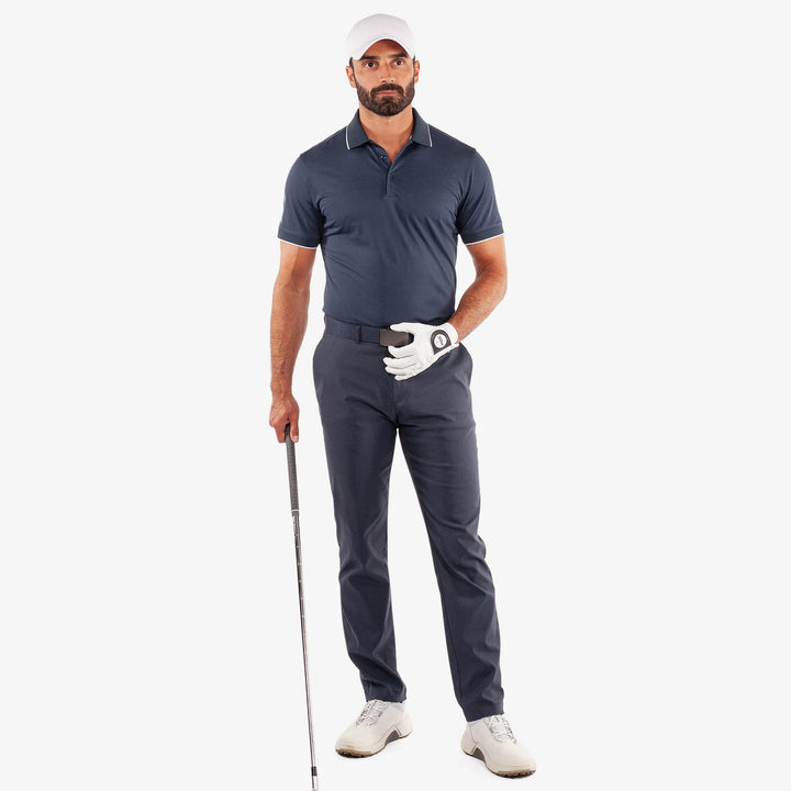 Marty is a Breathable short sleeve golf shirt for Men in the color Navy(2)