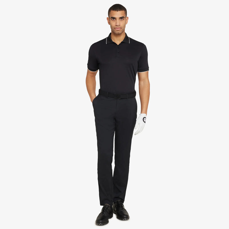 Marty is a Breathable short sleeve golf shirt for Men in the color Black(3)