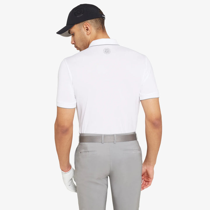 Marty is a Breathable short sleeve golf shirt for Men in the color White(3)