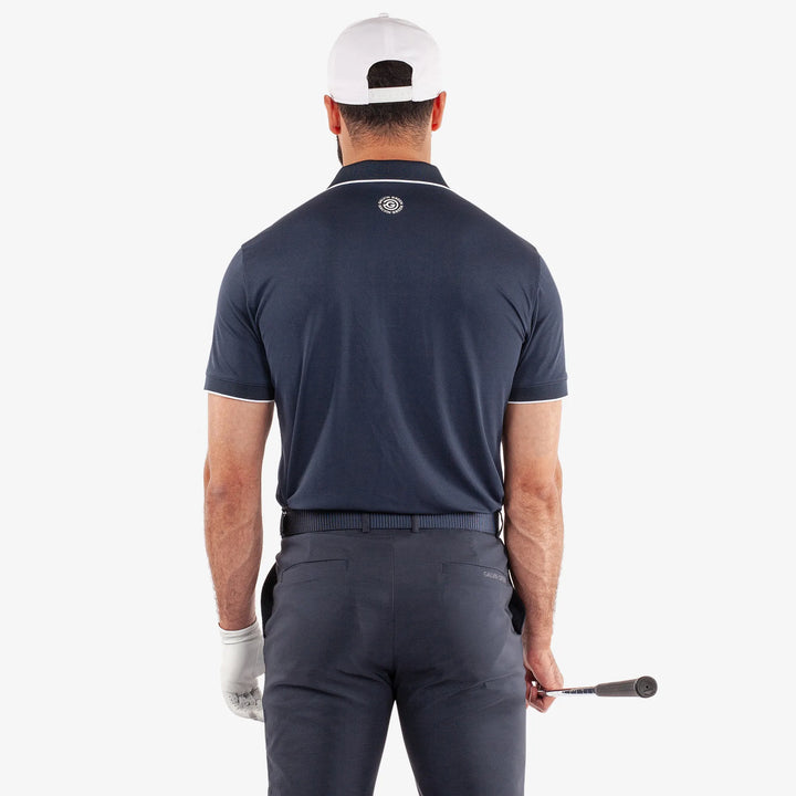 Marty is a Breathable short sleeve golf shirt for Men in the color Navy(4)
