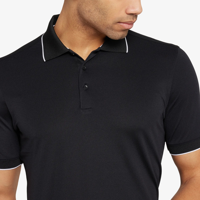Marty is a Breathable short sleeve golf shirt for Men in the color Black(5)