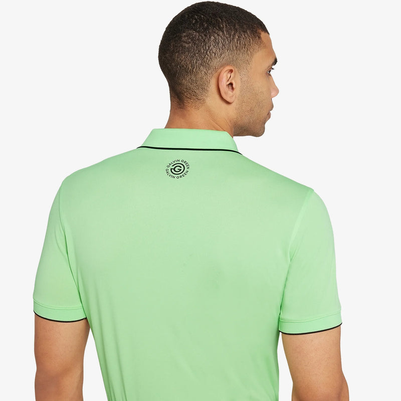 Marty is a Breathable short sleeve golf shirt for Men in the color Fresh Green(5)
