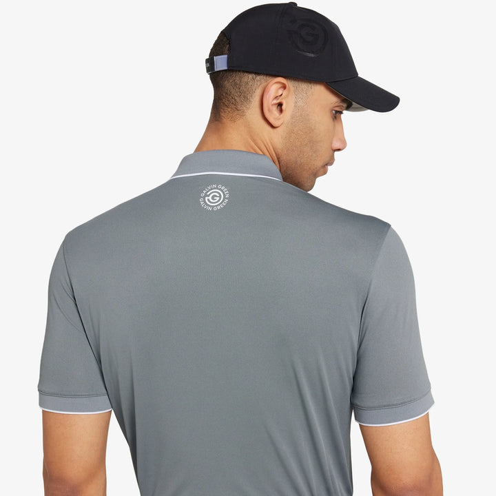 Marty is a Breathable short sleeve golf shirt for Men in the color Sharkskin(5)