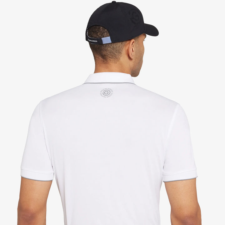 Marty is a Breathable short sleeve golf shirt for Men in the color White(5)
