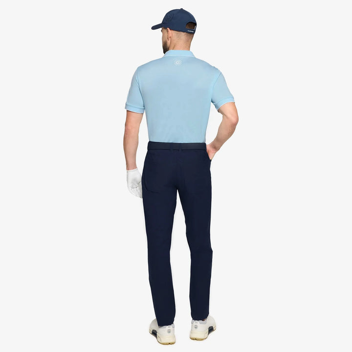 Marty is a Breathable short sleeve golf shirt for Men in the color Crystal Blue(5)