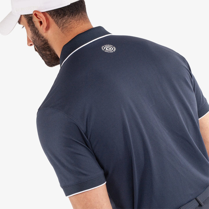 Marty is a Breathable short sleeve golf shirt for Men in the color Navy(5)