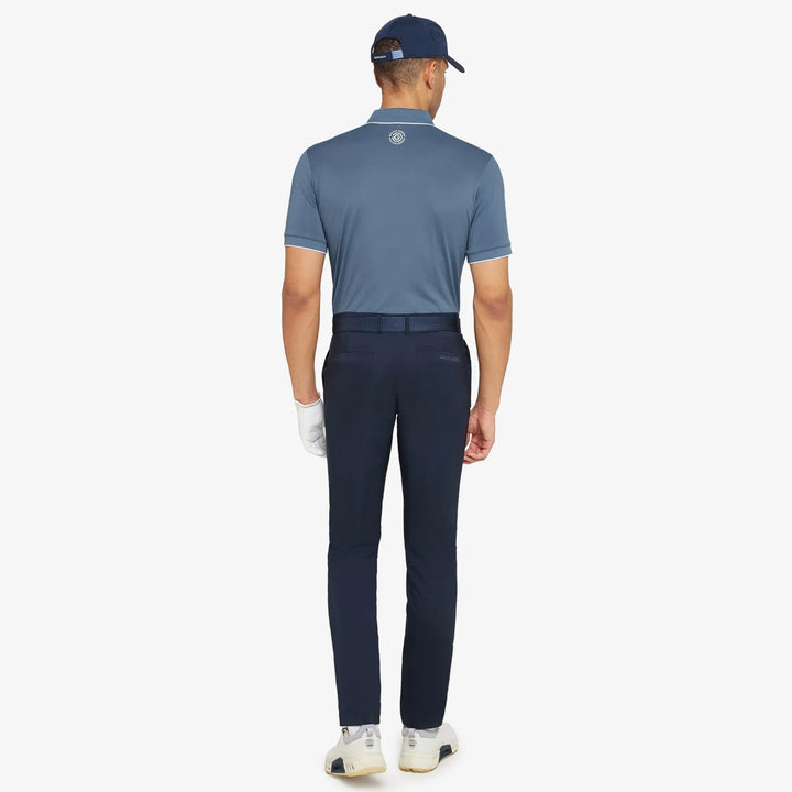 Marty is a Breathable short sleeve golf shirt for Men in the color Moonlight Blue(6)