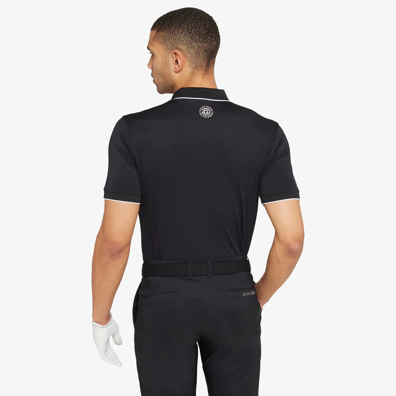 Marty is a Breathable short sleeve golf shirt for Men in the color Black(6)