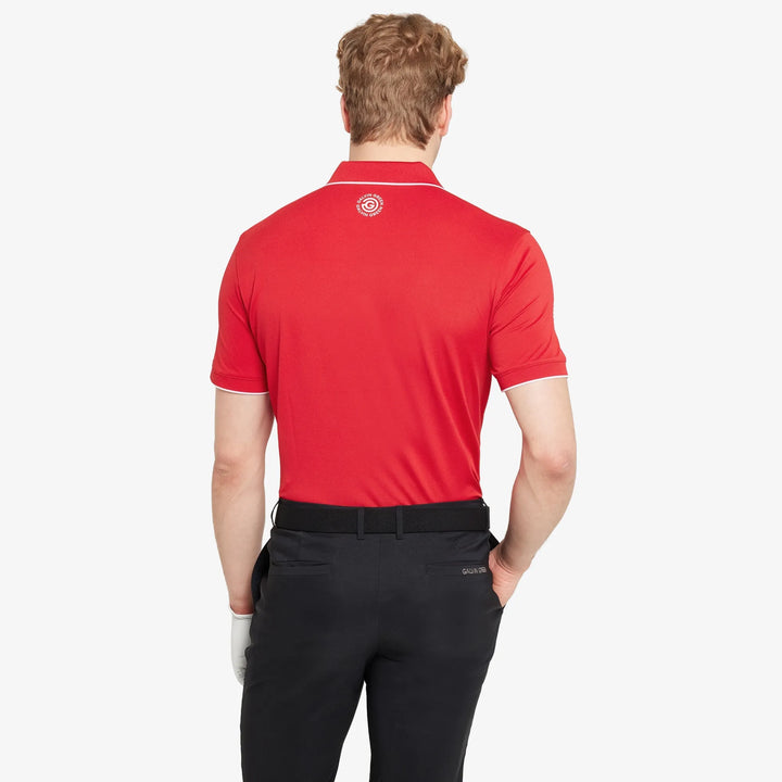 Marty is a Breathable short sleeve golf shirt for Men in the color Red(4)