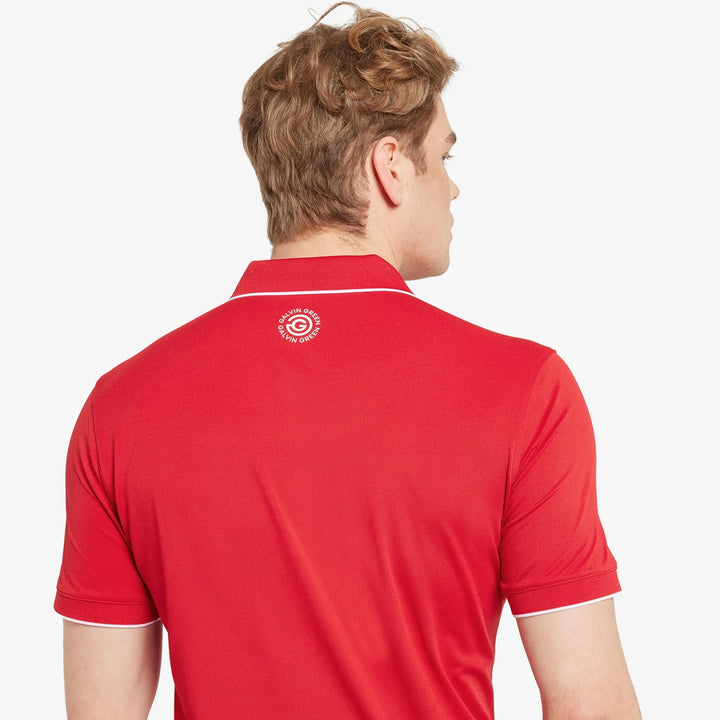 Marty is a Breathable short sleeve golf shirt for Men in the color Red(5)