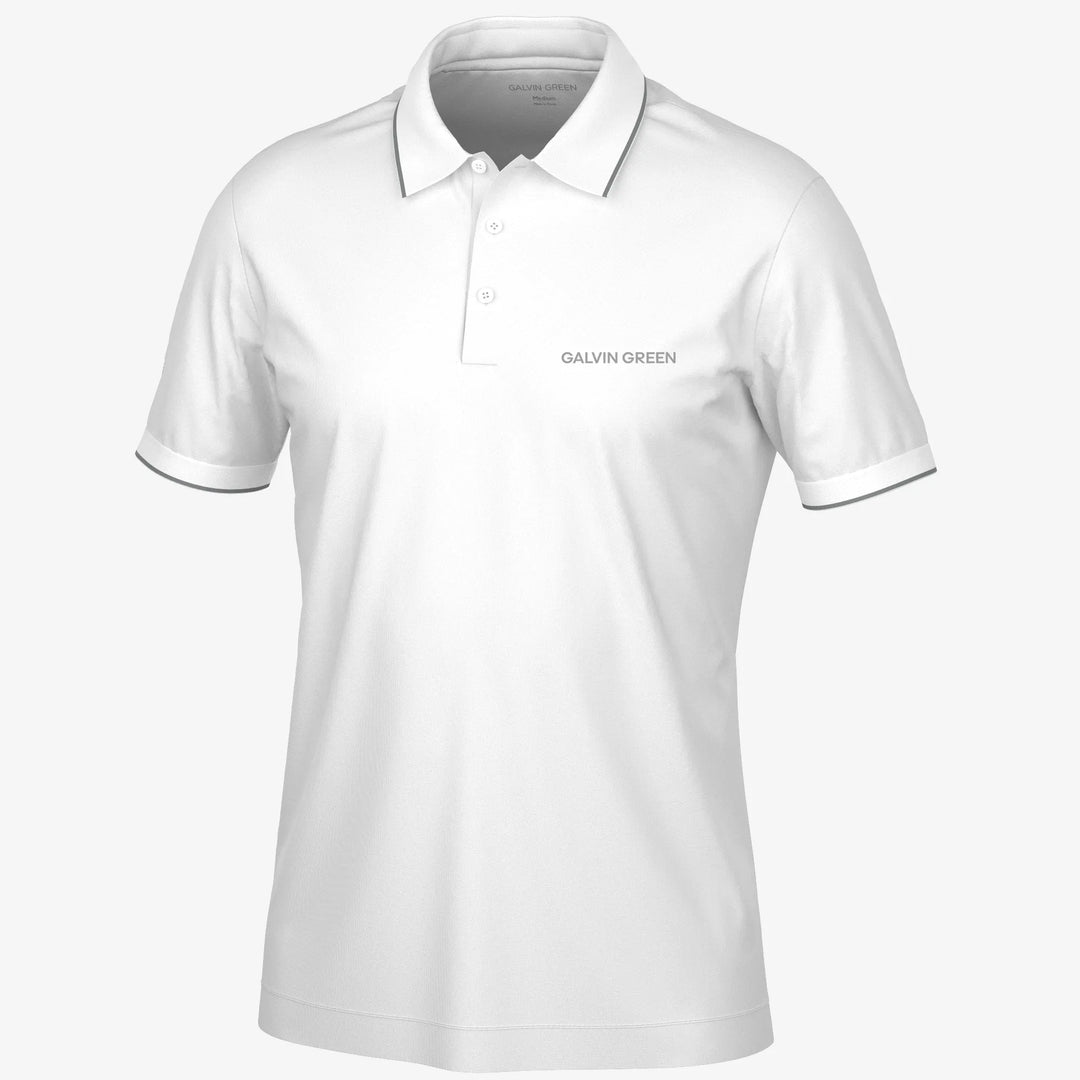 Marty TOUR is a Breathable short sleeve golf shirt for Men in the color White(0)