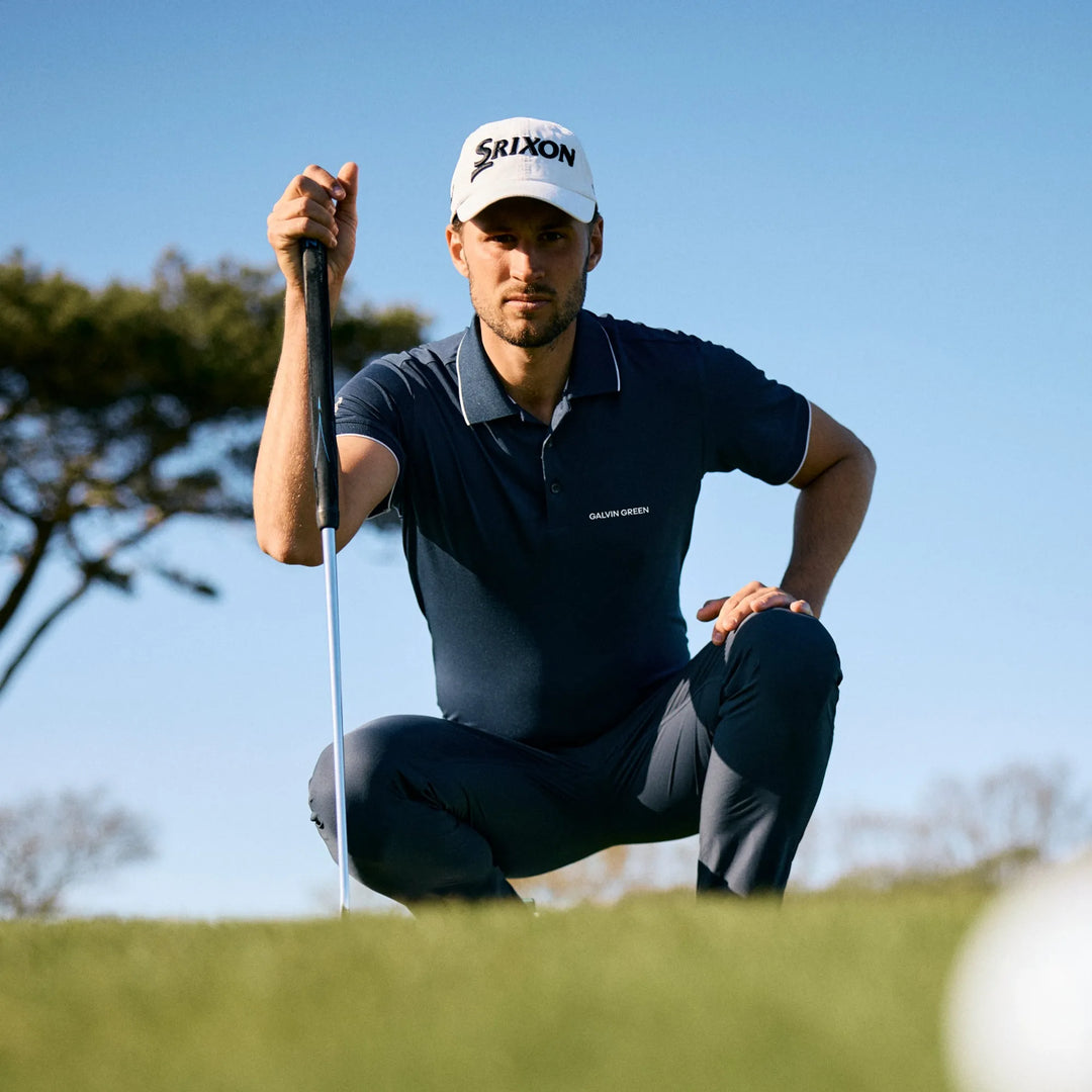 Marty TOUR is a Breathable short sleeve golf shirt for Men in the color Navy(2)