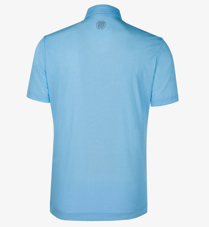 Marv is a Breathable short sleeve golf shirt for Men in the color Crystal Blue Melange(8)
