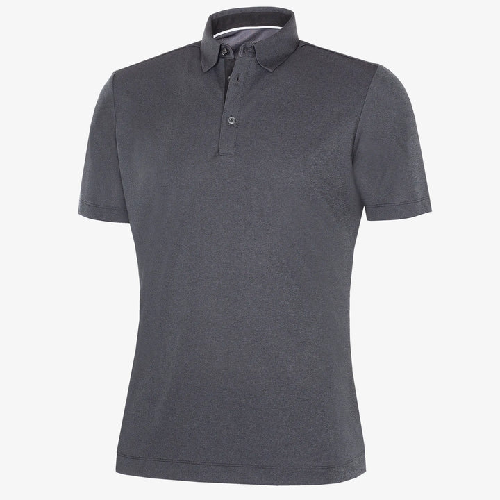 Marv is a Breathable short sleeve golf shirt for Men in the color Black Melange(0)