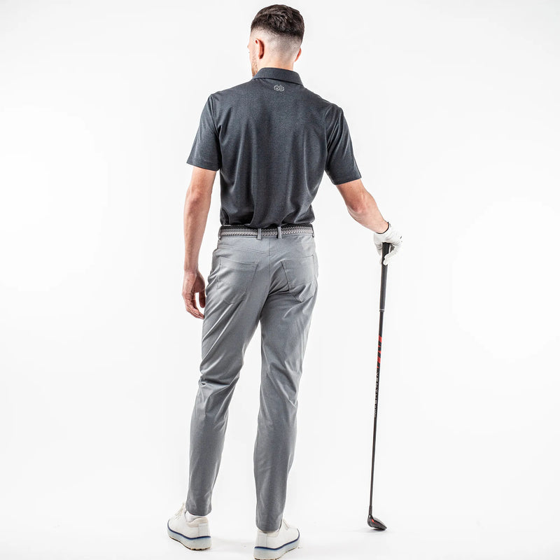 Marv is a Breathable short sleeve golf shirt for Men in the color Black Melange(7)