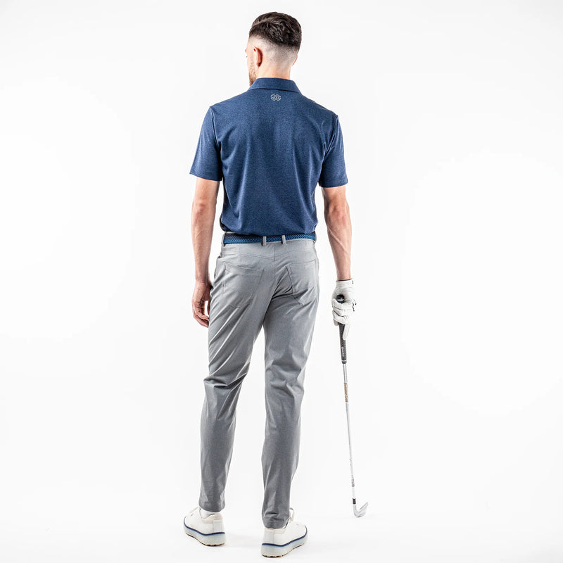 Marv is a Breathable short sleeve golf shirt for Men in the color Navy melange(7)
