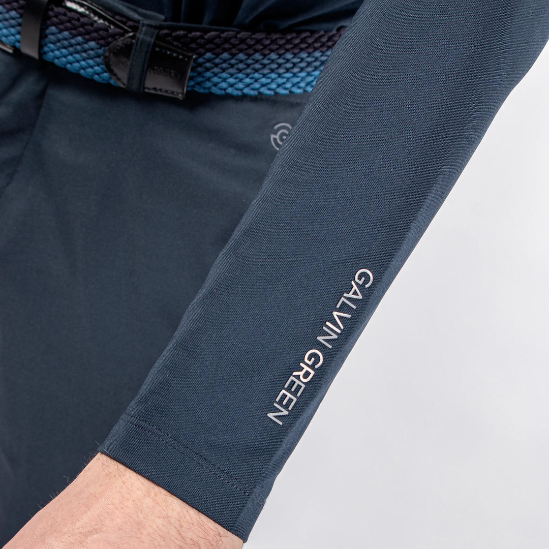 Marwin is a Breathable long sleeve golf shirt for Men in the color Navy(5)