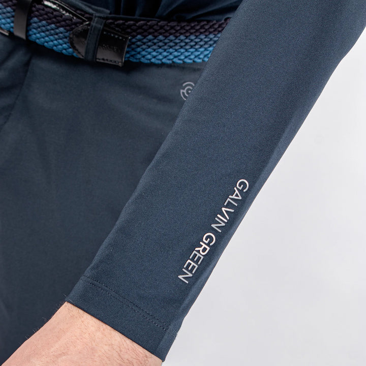 Marwin is a Breathable long sleeve golf shirt for Men in the color Navy(5)