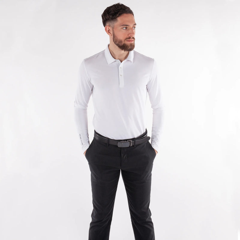 Marwin is a Breathable long sleeve golf shirt for Men in the color White(6)